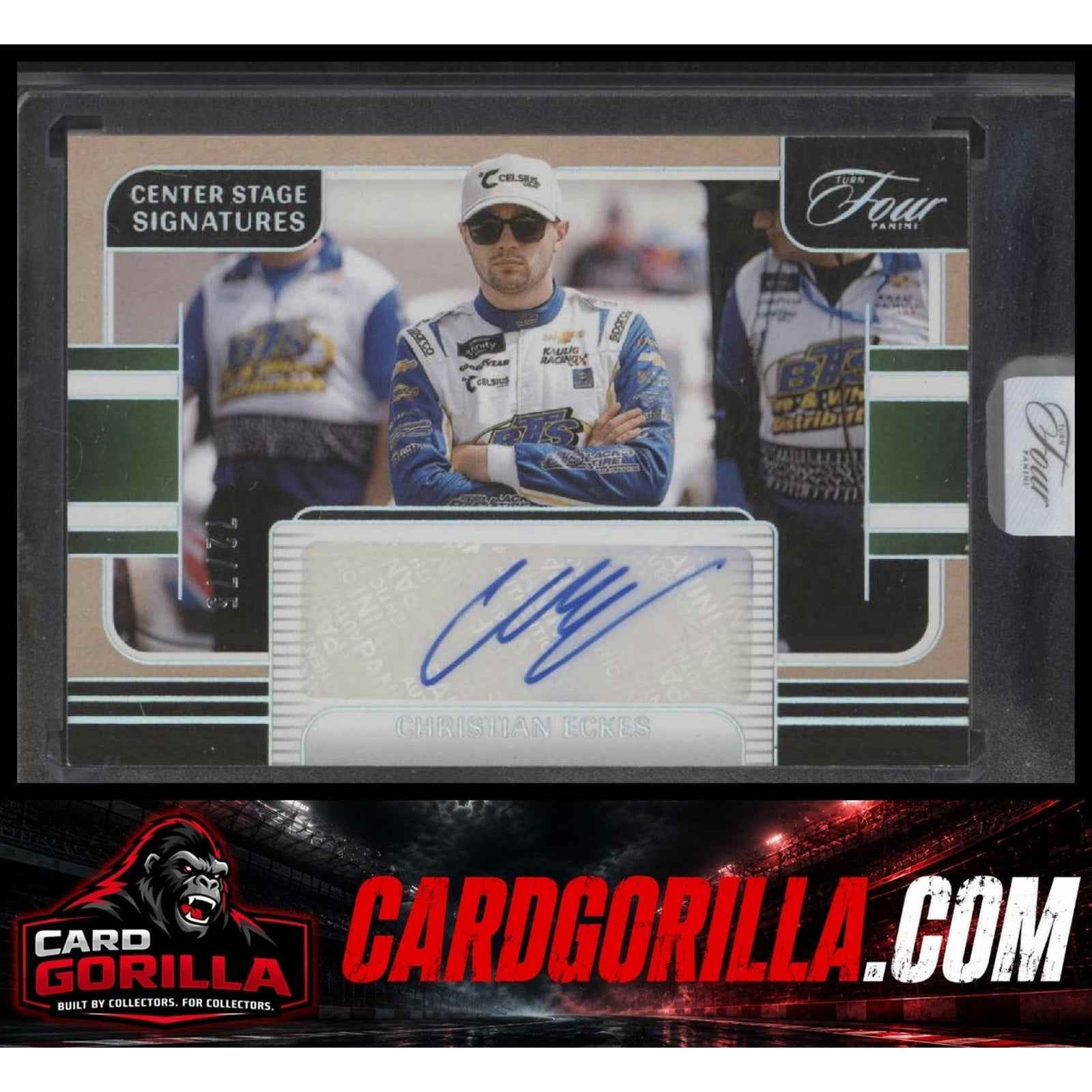 2025 Panini Turn Four Christian Eckes Center Stage Signatures Holo Silver #/75