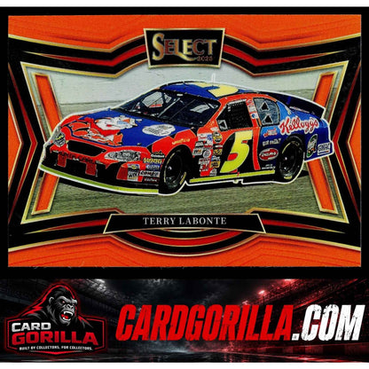 2025 Panini Select #112 Terry Labonte Orange Prizms #/49