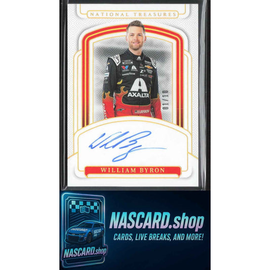 2025 Panini National Treasures Racing William Byron Signatures Holo Gold #01/10