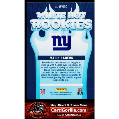 2024 Donruss #WH10 Malik Nabers White Hot Rookies