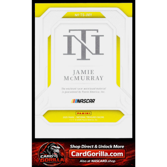2025 National Treasures Jamie McMurray Treasured Swatches Holo Gold #10/10