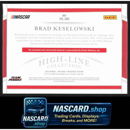 2020 National Treasures Brad Keselowski High-Line Collection Holo Silver #/15