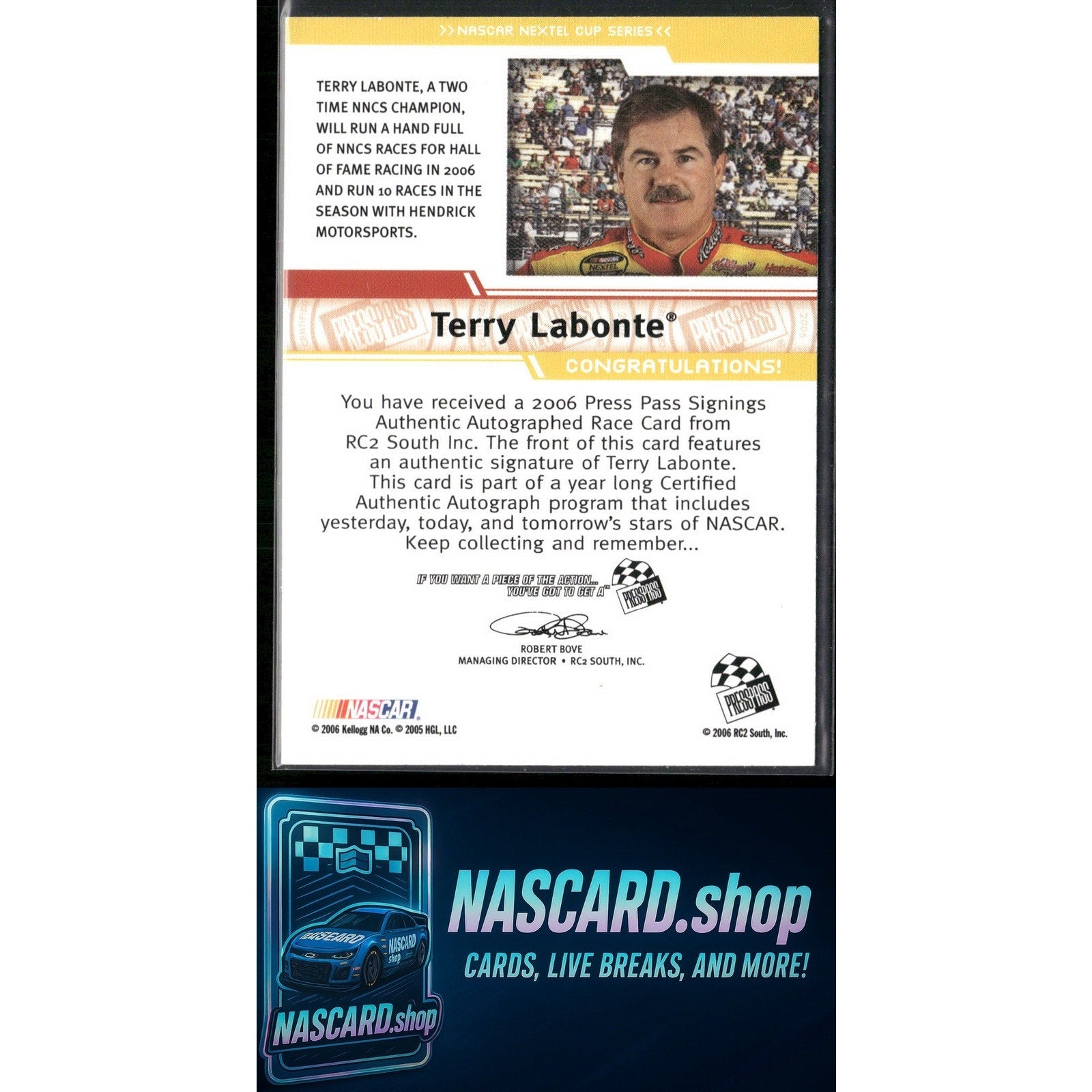 2006 Press Pass Terry Labonte Signings Silver #/100 - Card Gorilla