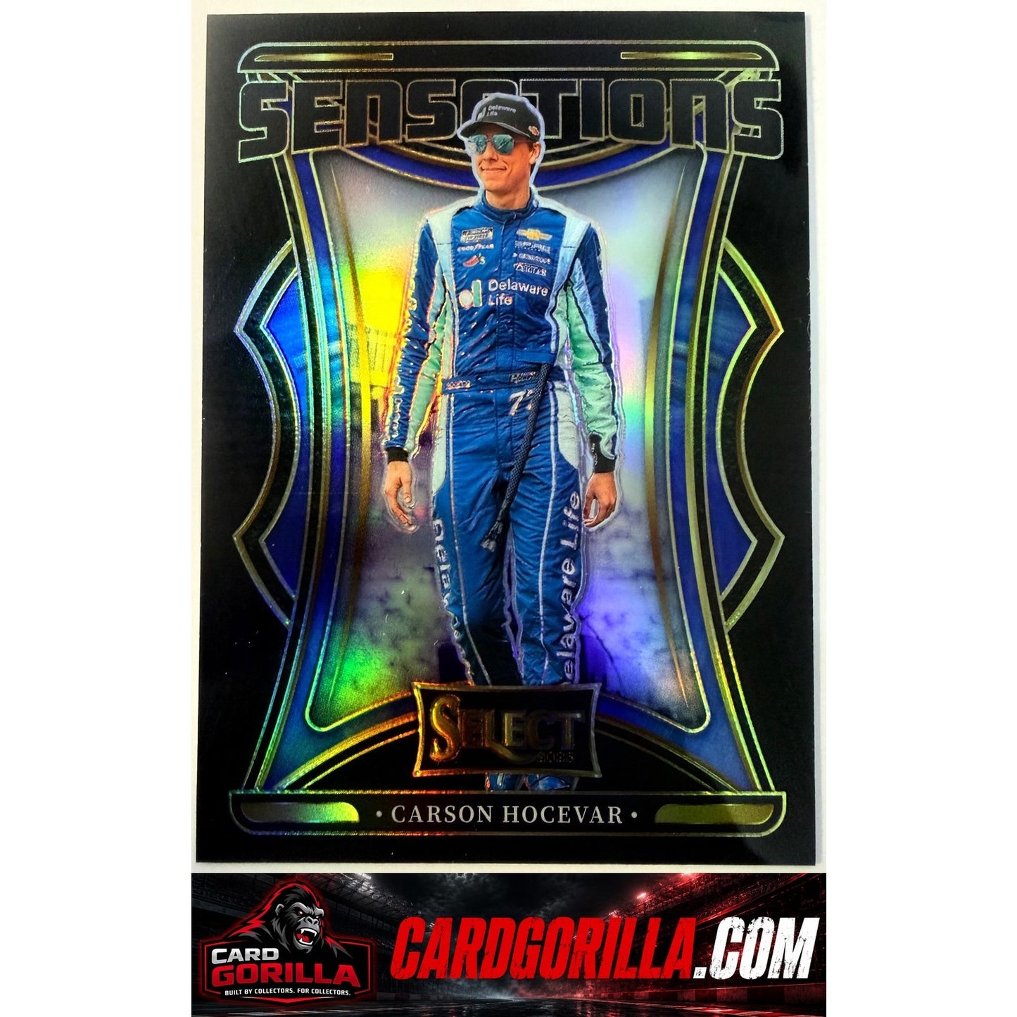 2025 Panini Select #20 Carson Hocevar Sensations Black Prizms #1/1