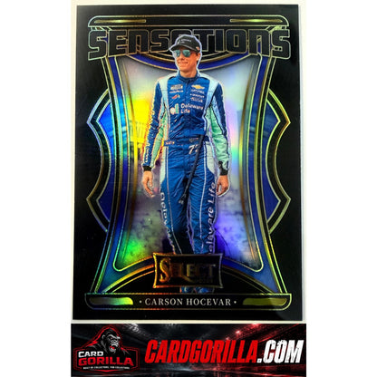 2025 Panini Select #20 Carson Hocevar Sensations Black Prizms #1/1