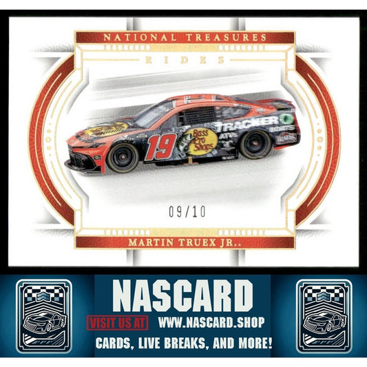 2024 Panini National Treasures Rides #54 Martin Truex Jr. Holo Gold /10 - NASCARD.shop