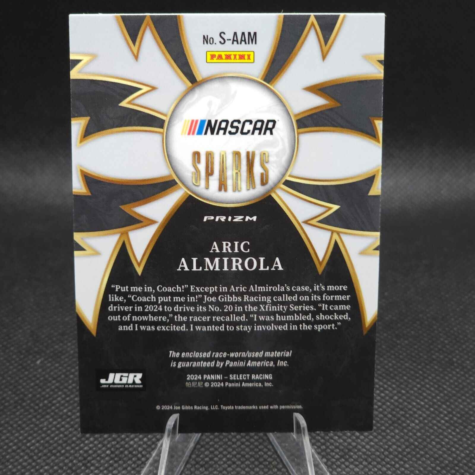 2024 Panini Select Racing Sparks Silver Prizm #S-AAM Aric Almirola - NASCARD.shop