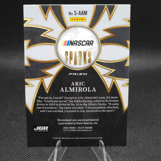 2024 Panini Select Racing Sparks Silver Prizm #S-AAM Aric Almirola - NASCARD.shop