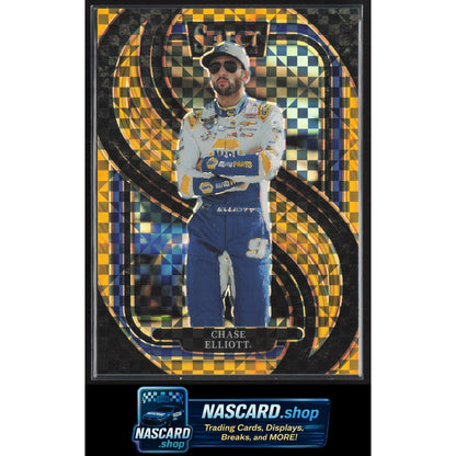 2025 Panini Select #290 Chase Elliott Gold Power Plaid #/13