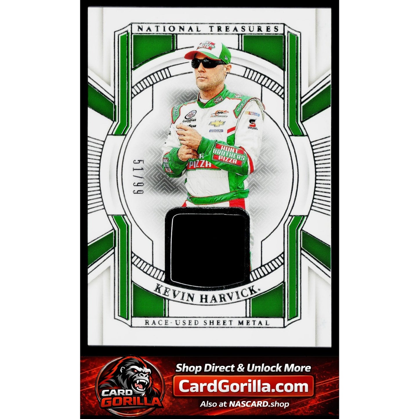 2025 Panini National Treasures #RUS-KHK Kevin Harvick Race Used Sheet Metal #/99