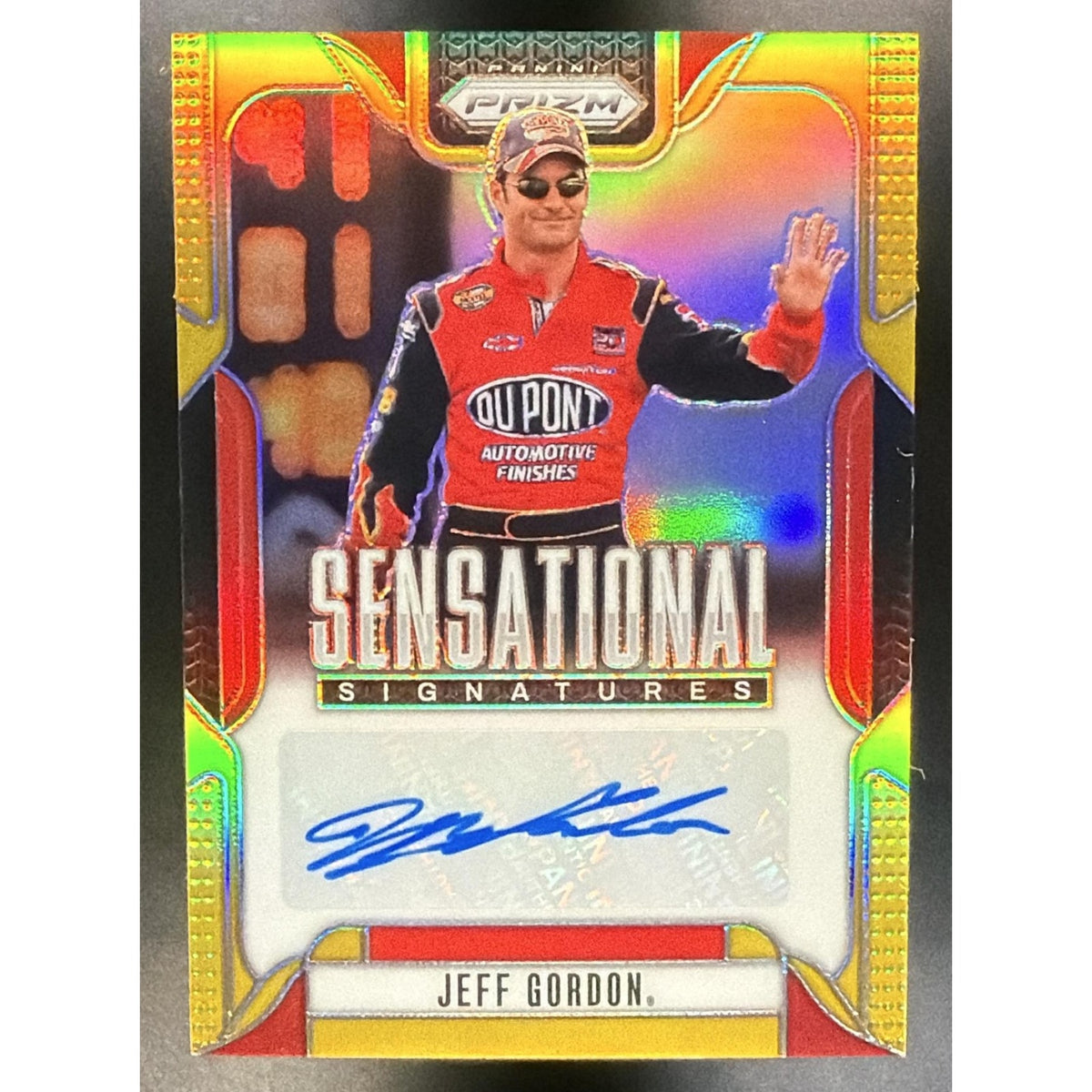 2025 Panini Prizm NASCAR Jeff Gordon #81 Sensational Signatures Gold Prizms /10