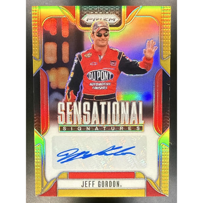 2025 Panini Prizm NASCAR Jeff Gordon #81 Sensational Signatures Gold Prizms /10