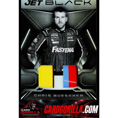 2022 Panini Chronicles #JBM-CB Chris Buescher Jet Black Materials