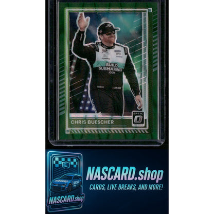 2025 Donruss #71 Chris Buescher Optic Green Swirl #/7