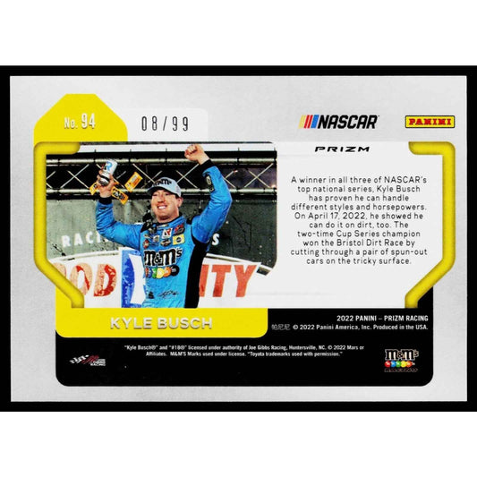 2022 Panini Prizm #94 Kyle Busch Carolina Blue Scope #08/99