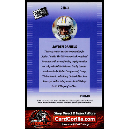 2024 Leaf Collective 2000 Press Pass Base Shimmer Light Blue Jayden Daniels