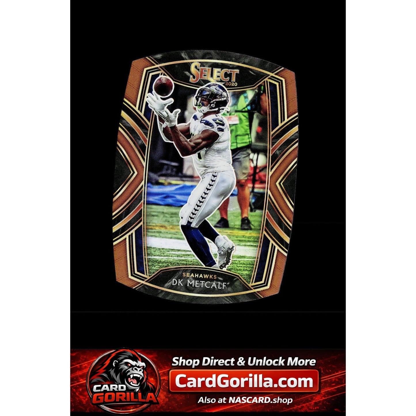 2020 Panini Select #216 DK Metcalf Copper Prizm Die Cut #/355