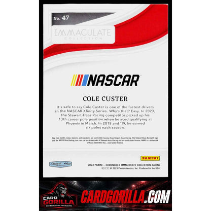 2023 Panini Chronicles #47 Cole Custer Immaculate Green #/5