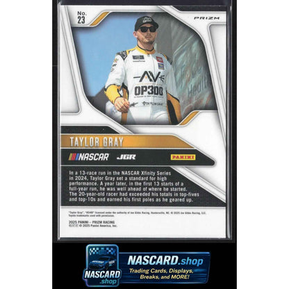 2025 Panini Prizm #23 Taylor Gray White Sparkle
