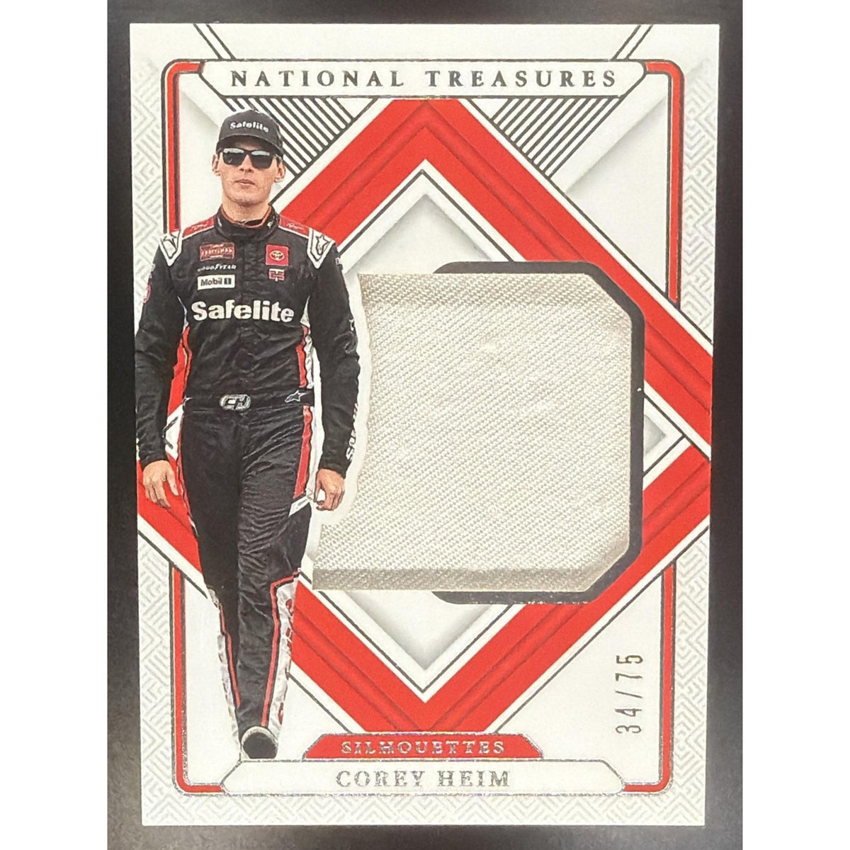 2025 Panini National Treasures Corey Heim #7 Silhouettes 34/75 MEM