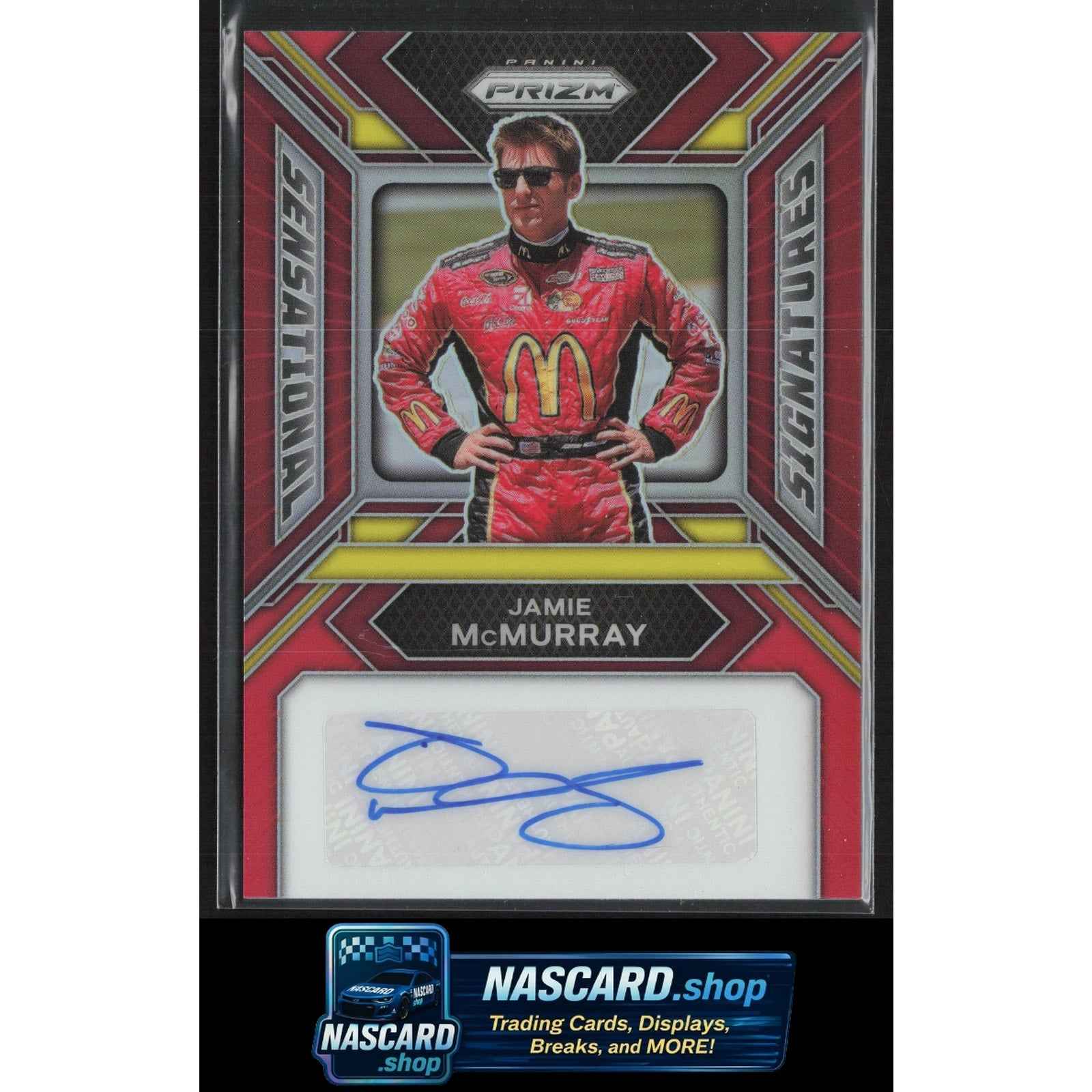 2024 Panini Prizm #SS-MCM Jamie McMurray Sensational Signatures Red #/60