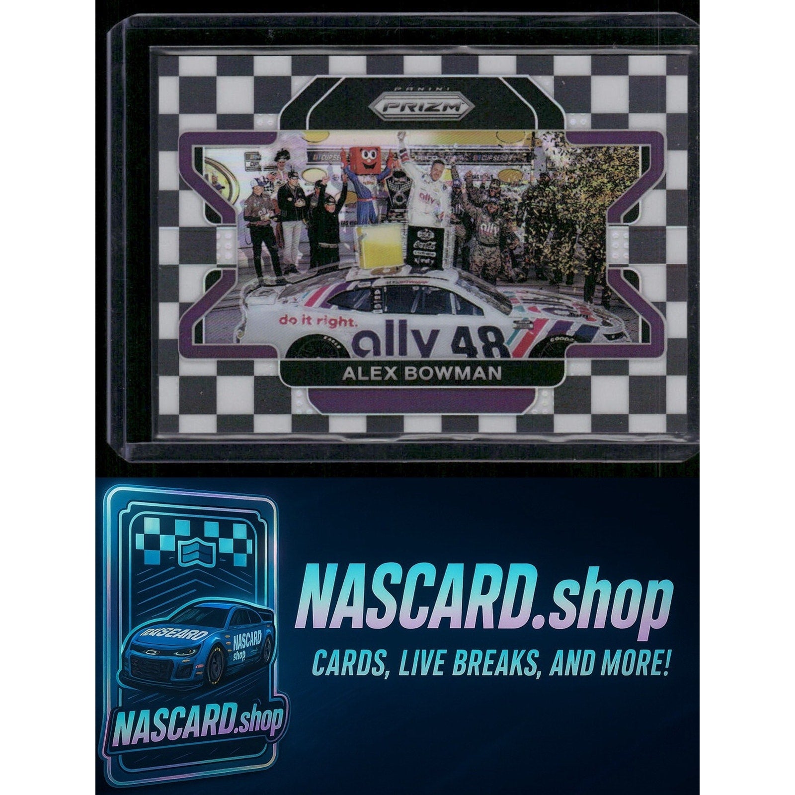 2022 Panini Prizm #98 Alex Bowman Checkered Flag Prizm #/50 - Card Gorilla