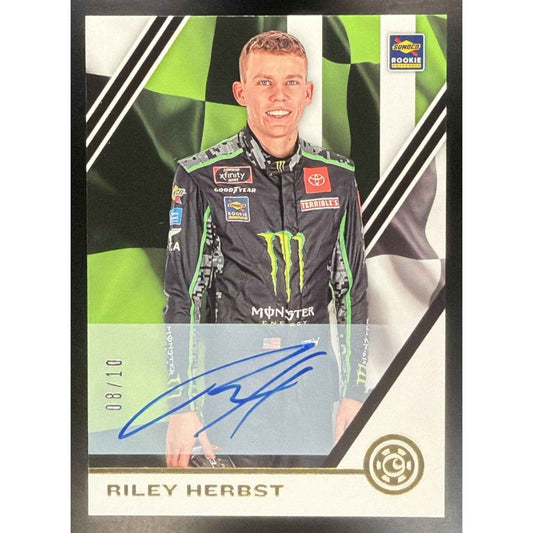 2020 Panini Chronicles Riley Herbst #32 Auto Gold 8/10 RC