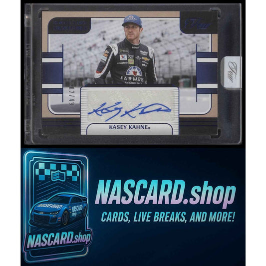 2025 Panini Turn Four #CSS-KKN Kasey Kahne Center Stage Signatures Blue #/49