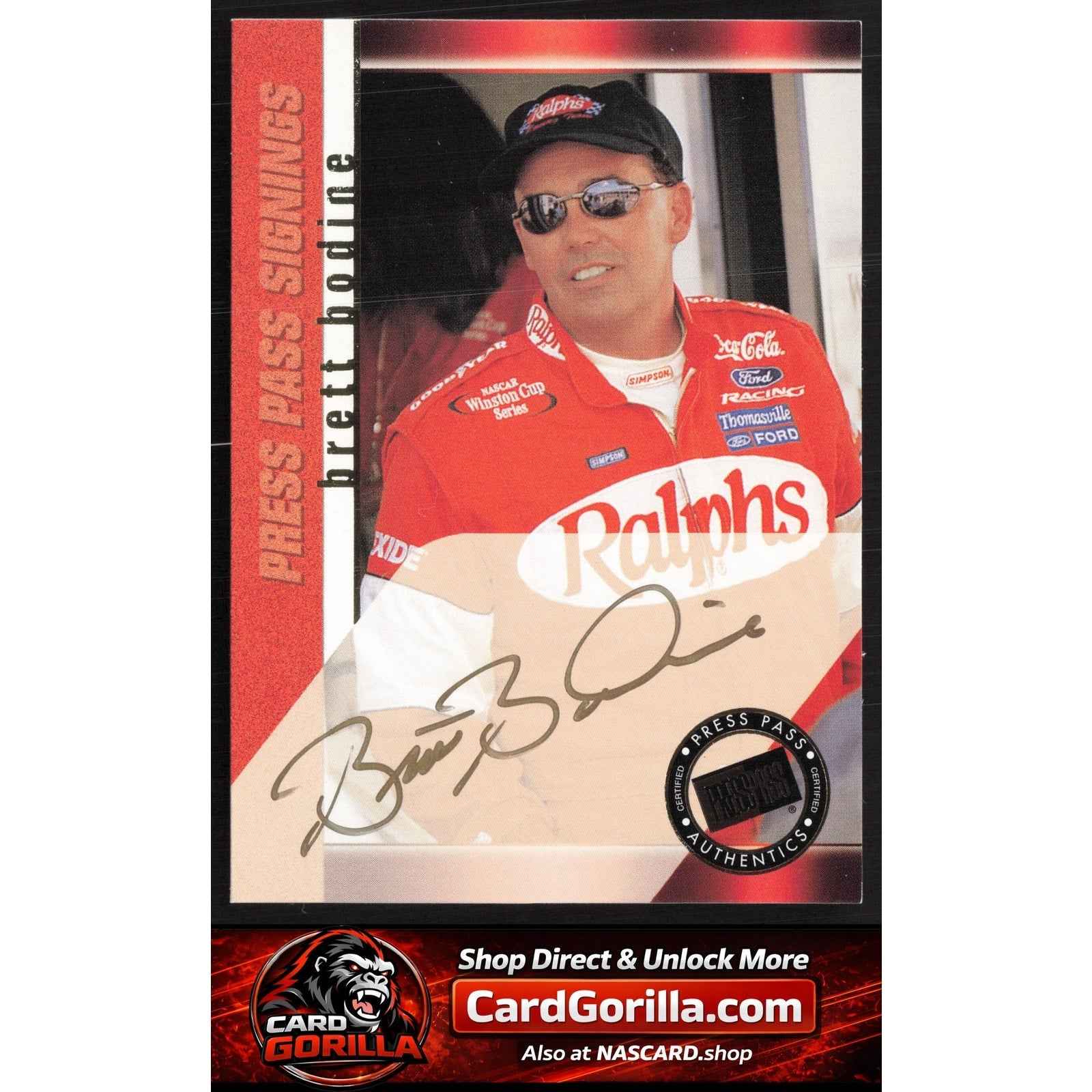 2000 Press Pass #NNO Brett Bodine Signings Gold #/100