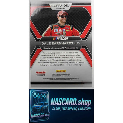 2024 Panini Prizm Dale Earnhardt Jr Patented Penmanship Autographs Blue #/25