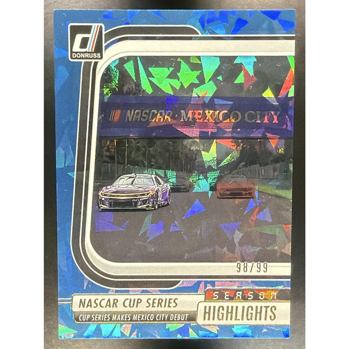 2026 Panini Donruss NASCAR Cup Series #4 Season Highlights Carolina Blue Ice /99