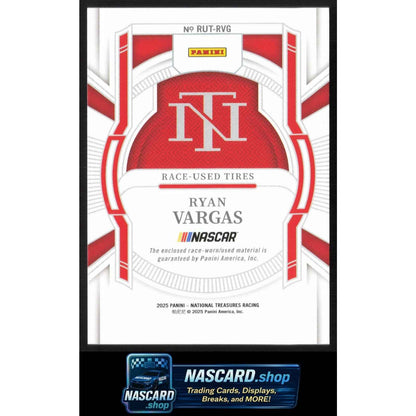 2025 Panini National Treasures Ryan Vargas Race Used Tires Holo Silver #/25