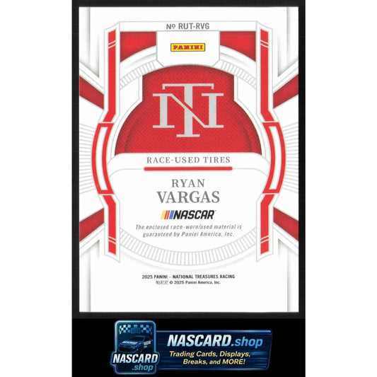2025 Panini National Treasures Ryan Vargas Race Used Tires Holo Silver #/25