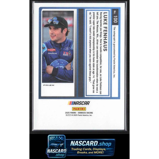 2025 Donruss #100 Luke Fenhaus Optic Holo Signatures Rated Rookie