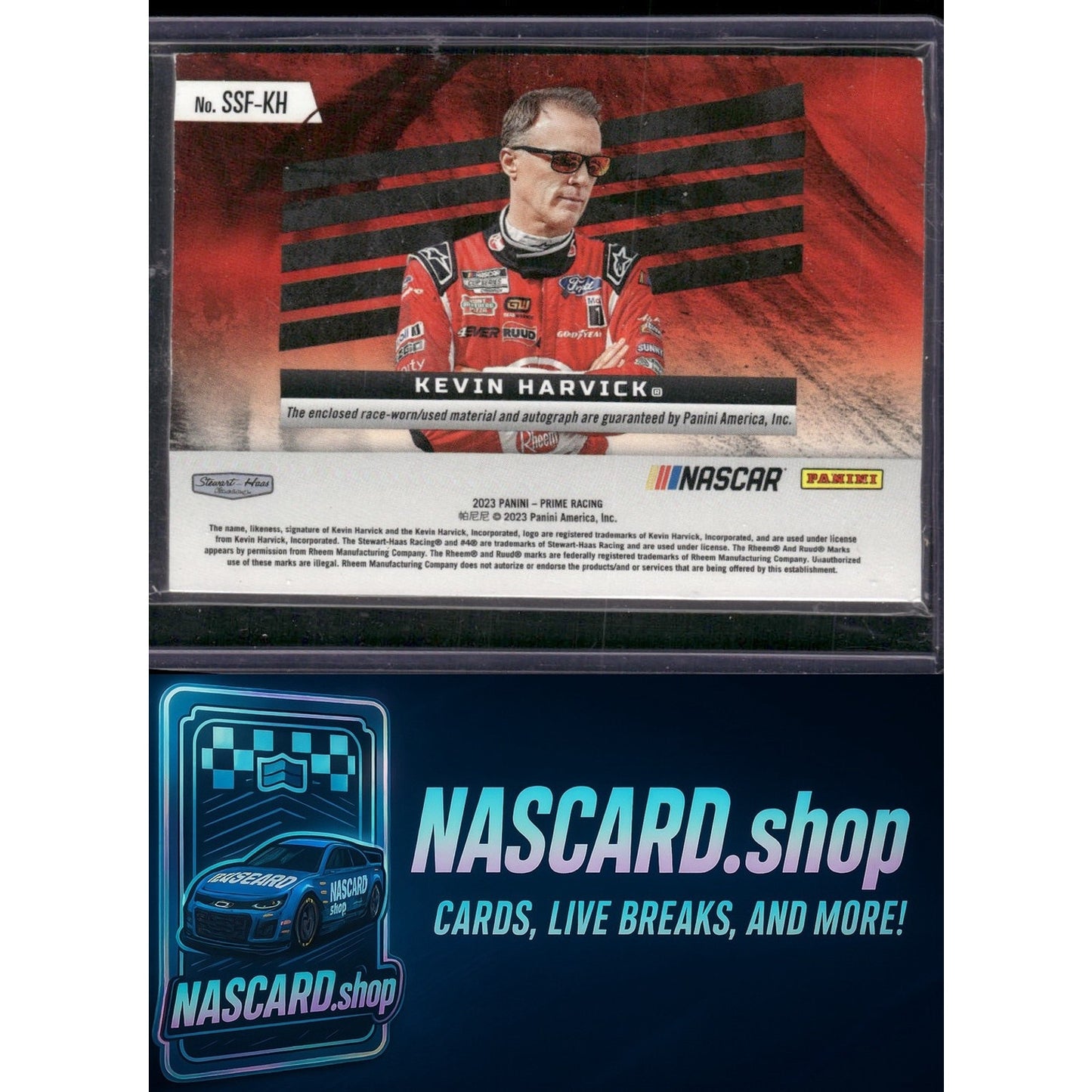 2023 Panini Prime #SSF-KH Kevin Harvick Souvenir Signatures Tires #/25 - NASCARD.shop