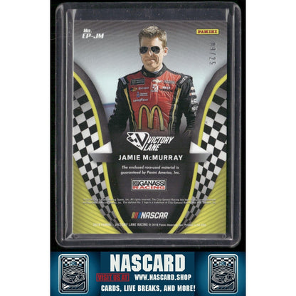 2018 Panini Victory Lane Jamie McMurray Engineered to Perfection Black #/25 - NASCARD.shop