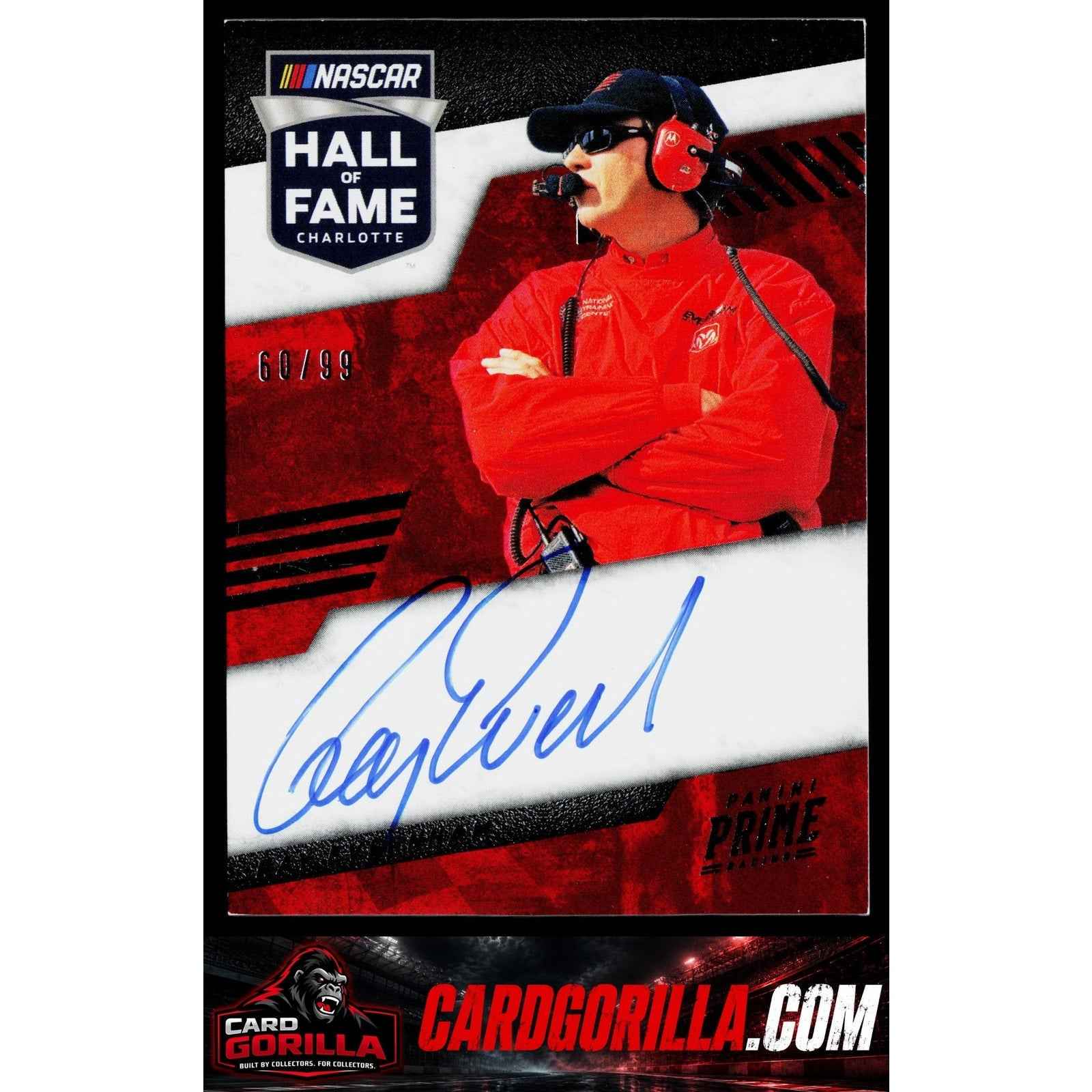 2023 Panini Prime #HFS-REM Ray Evernham Hall of Fame Signatures #/99