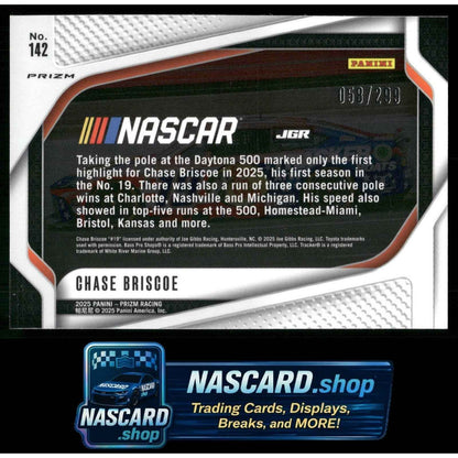 2025 Panini Prizm #142 Chase Briscoe Pulsar #/299