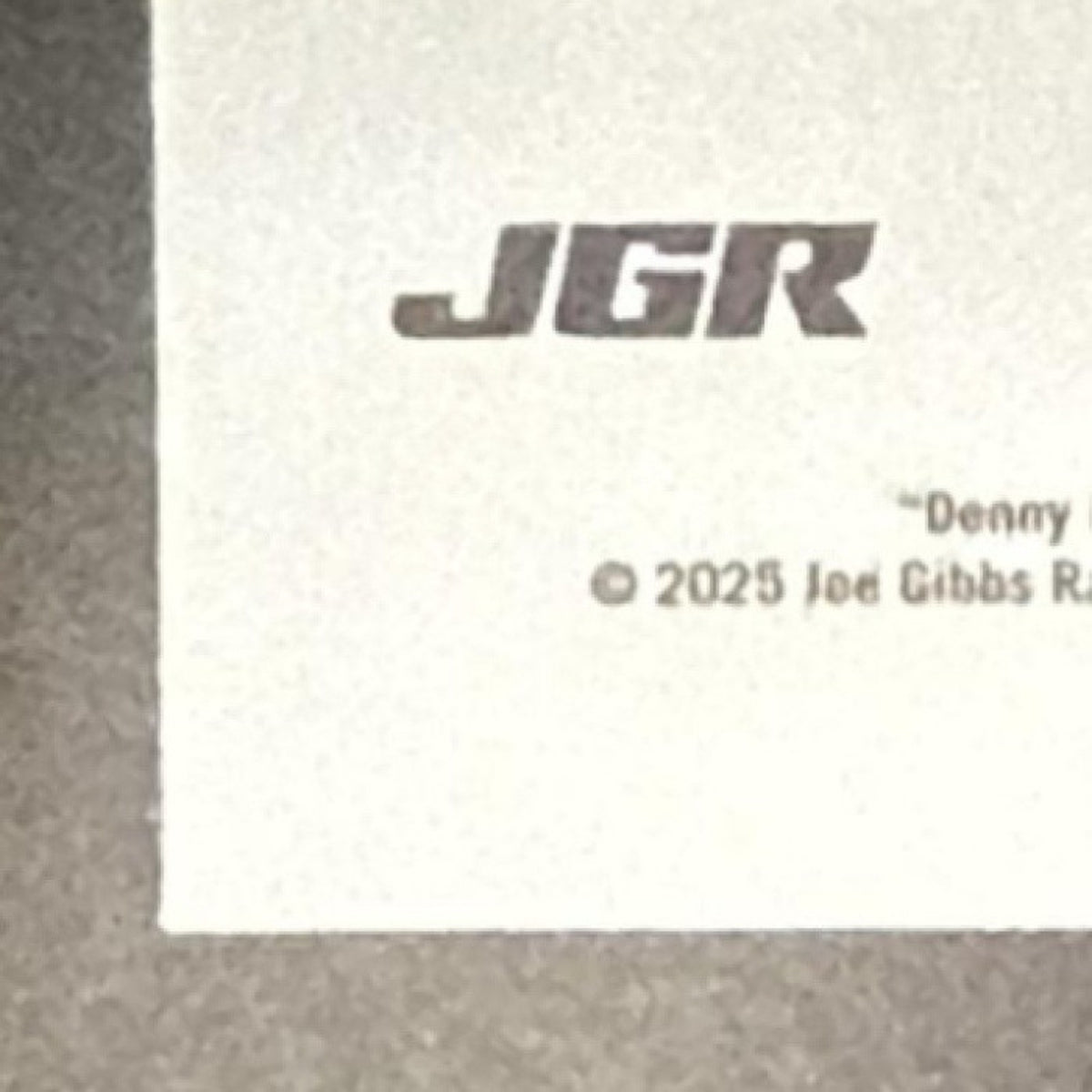 2025 Panini Select Denny Hamlin #27 Numbers Red Ice Prizm /49