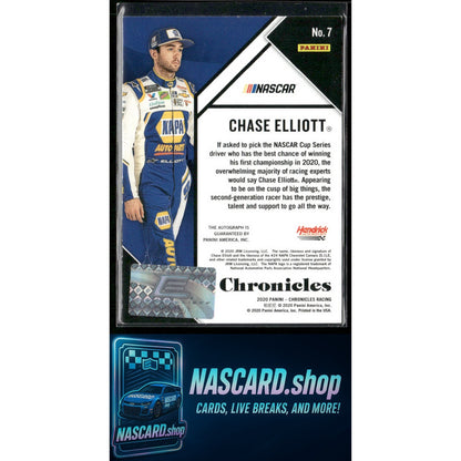2020 Panini Chronicles #7 Chase Elliott Chronicles Autographs #/15