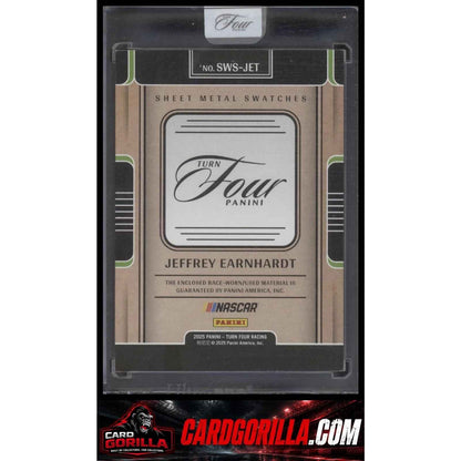 2025 Panini Turn Four #SWS-JET Jeffrey Earnhardt Sheet Metal Swatches Red #/25