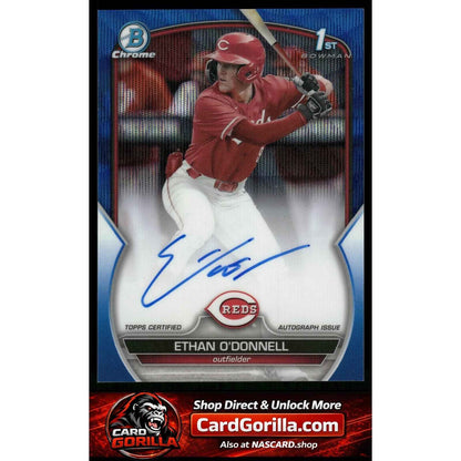 2023 Bowman Draft Ethan O'Donnell Chrome Prospect Autographs Blue Refractor /150