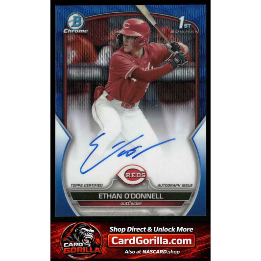 2023 Bowman Draft Ethan O'Donnell Chrome Prospect Autographs Blue Refractor /150