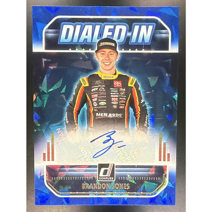 2026 Panini Donruss NASCAR Racing Brandon Jones #8 Dialed In Auto Blue Ice