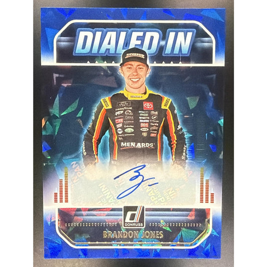 2026 Panini Donruss NASCAR Racing Brandon Jones #8 Dialed In Auto Blue Ice
