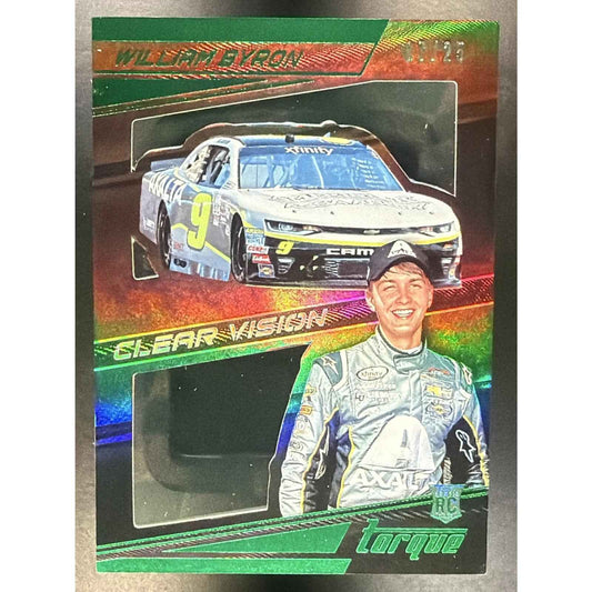 2017 Panini Torque William Byron #48 Clear Vision Green /25 RC