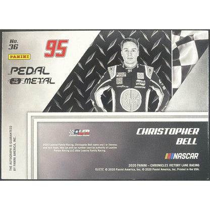 2020 Panini Chronicles Christopher Bell #36 Pedal to the Metal Auto 10/15