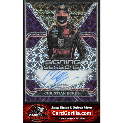 2021 Panini Prizm #S-CE Christian Eckes Signing Sessions Purple Velocity #/99