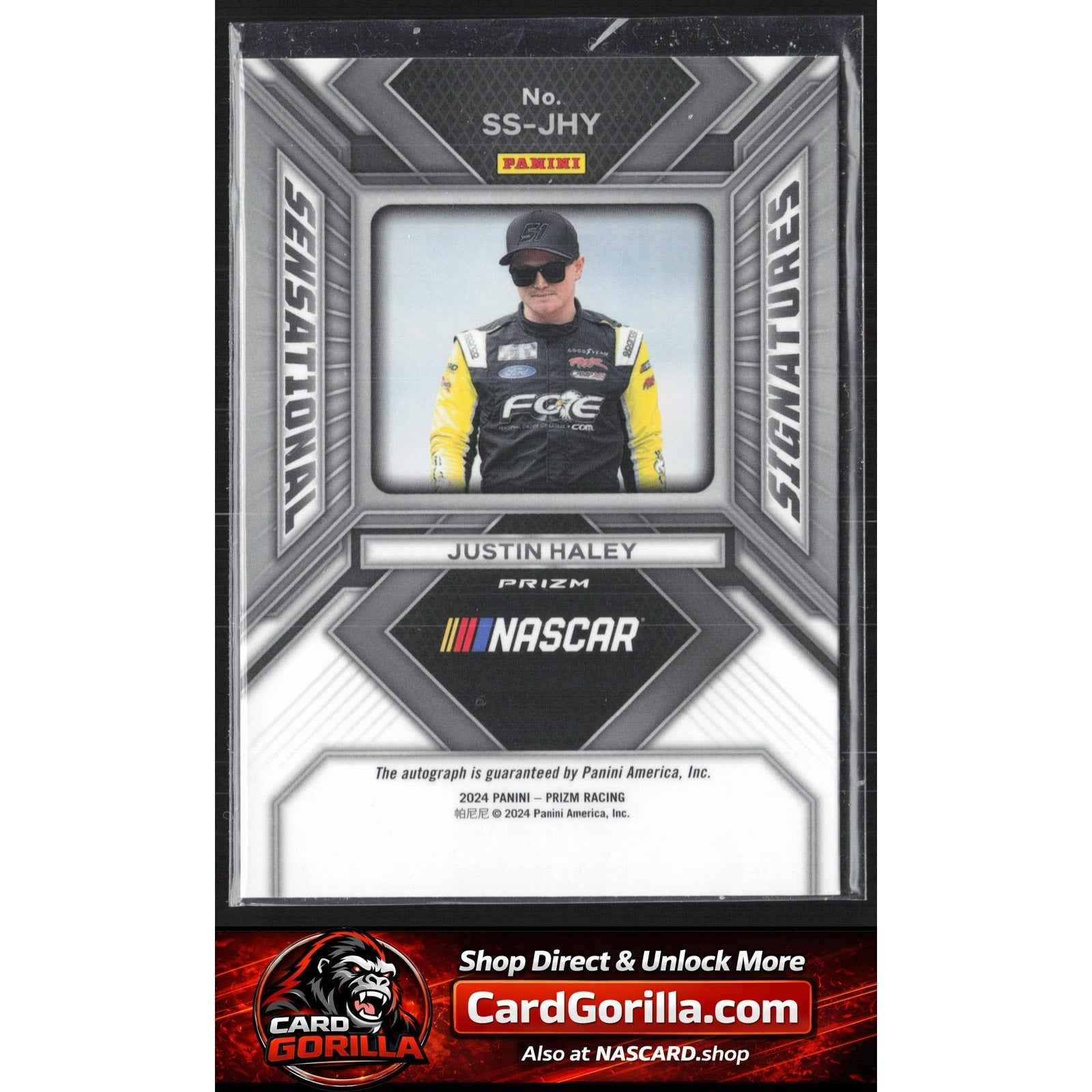 2024 Panini Prizm #SS-JHY Justin Haley Sensational Signatures