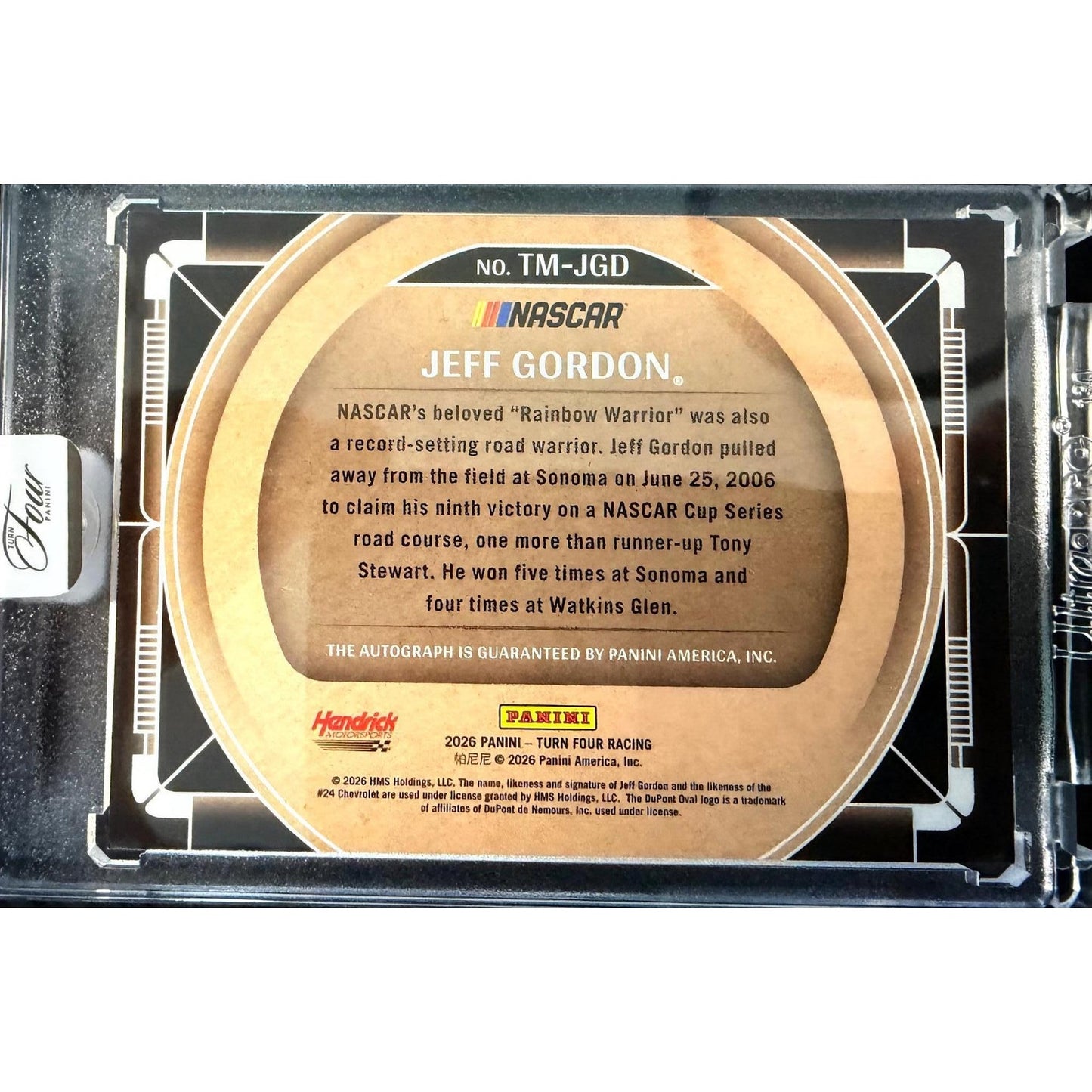 2026 Panini Turn Four #TM-JGD Jeff Gordon Timeless Moments Holo Silver #/25